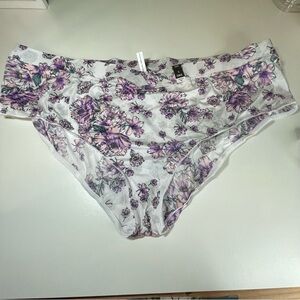 Torrid Curvy‎ Cheeky Panties Floral Pink White Silver New Plus Size 5x